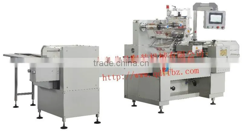 Automatic single row biscuit/ cookies on edge without tray flow packing machine