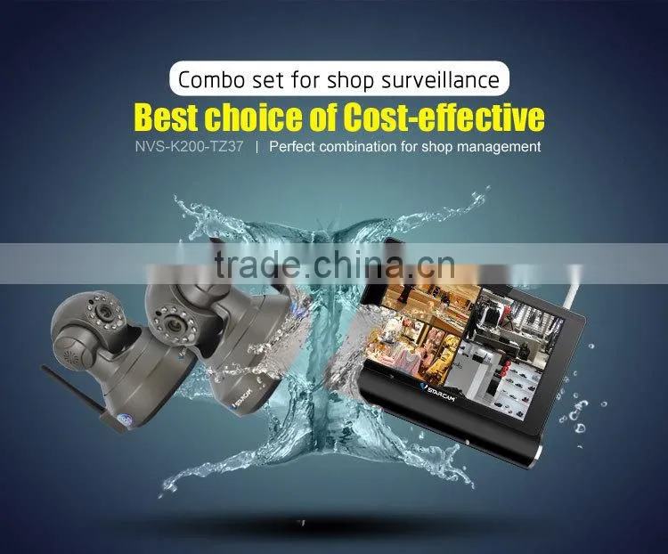 7inch touch screen HD Wifi NVS Hot New Products Real time record 7 inches touch screen home security alarm camera system