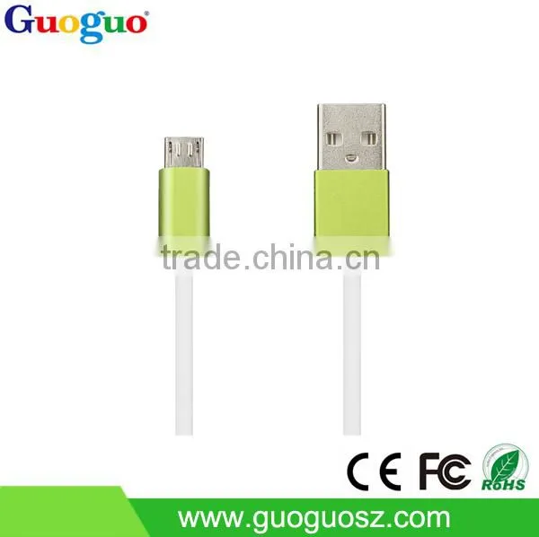 2015 New Products OEM/ ODM Colorful Round Micro USB Cable for Samsum Galaxym Lenovo, Xiaomi