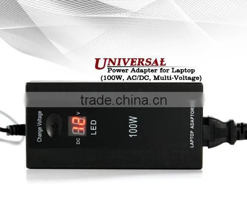 High Quality Universal Laptop Charger 100W Car Power Adapter And Home Universal Notebook Adapter 100W Led Adjustable Voltage