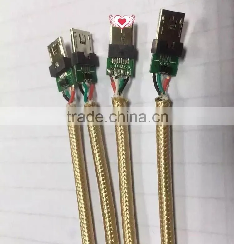 Hot Sale Charging USB Data Cable 2 in 1 Metal Cable
