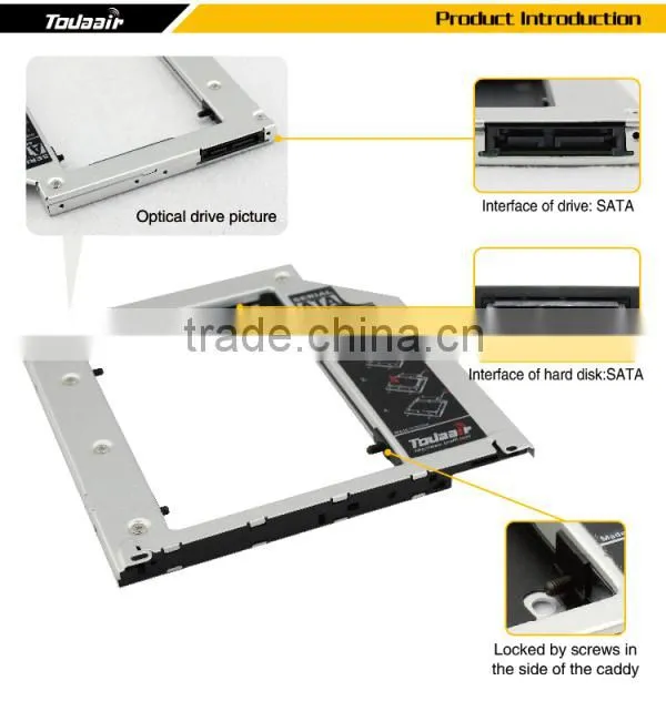 Good Quality Todaair laptop HDD Hard Drive Caddy For portable docking station clone