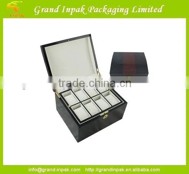Luxury wooden watch jewelry and watch display storage box with double layers