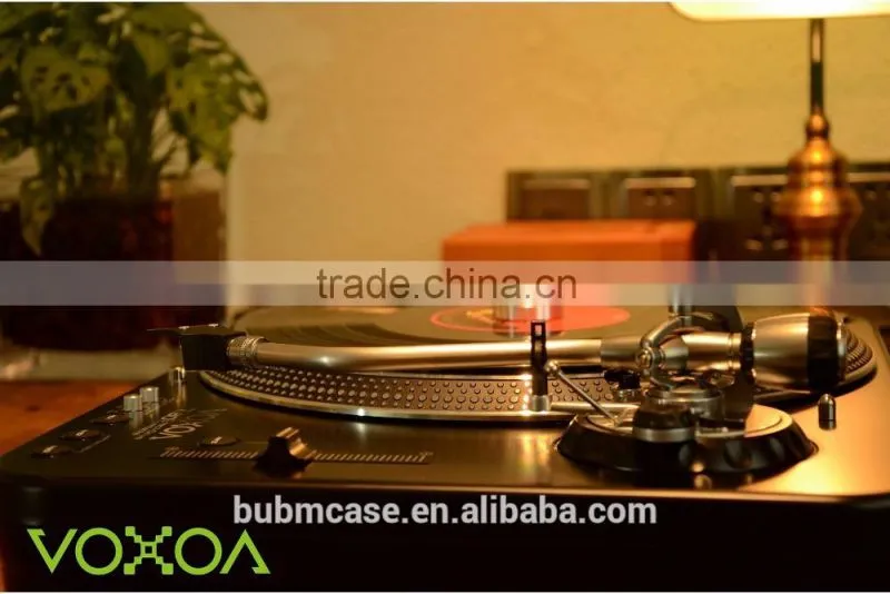 VOXOA DJ Turntable T80 High Torque 3 Speed Vinyl Turntable with height adjustable S-shaped pick up arm