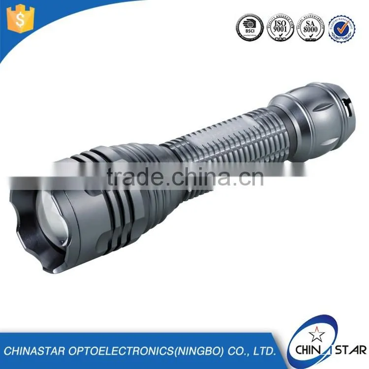 High power aluminum zoom flashlight