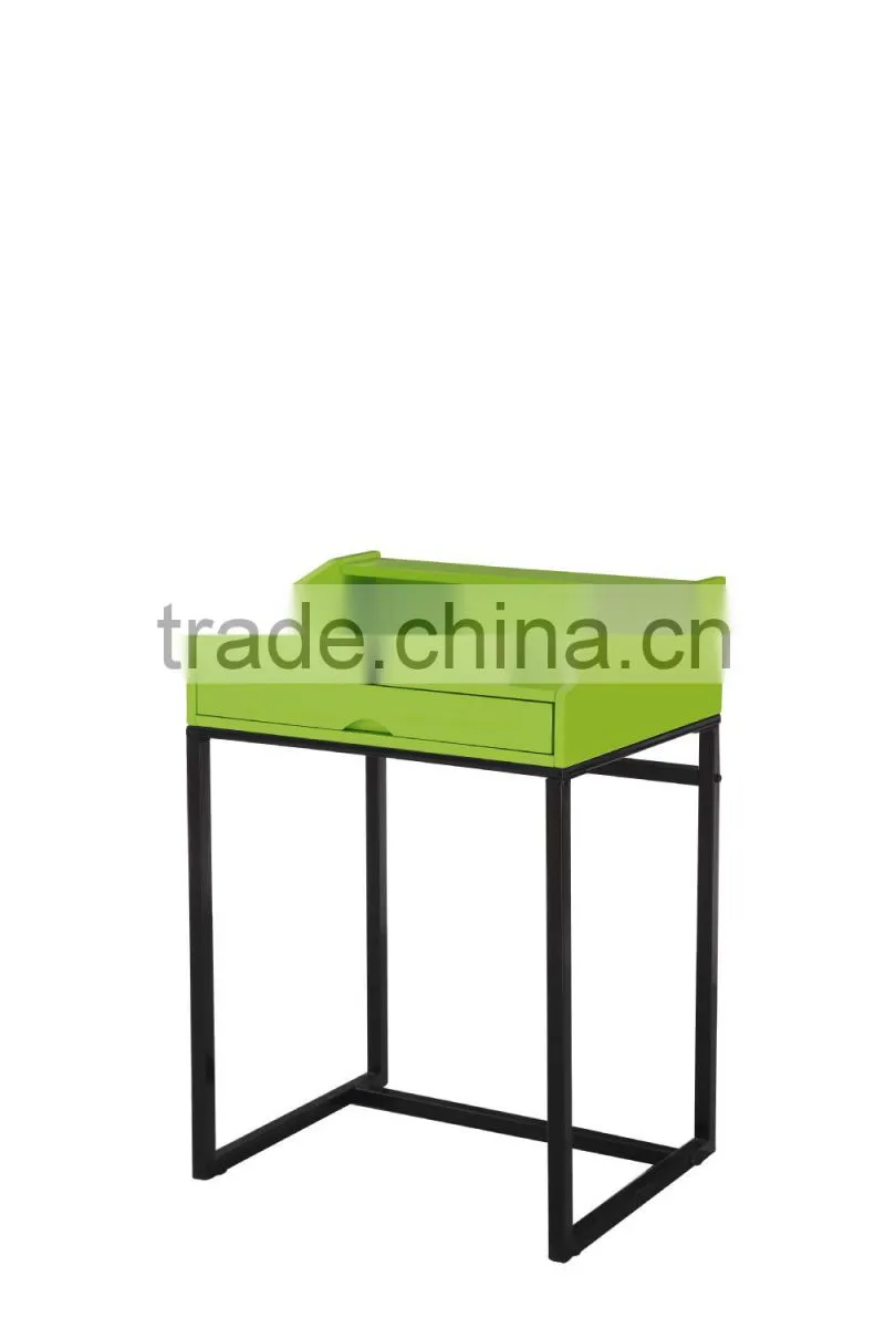 wood top chrome leg desk