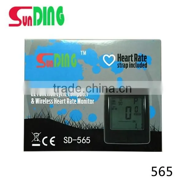 22function bike speedometer cycle computer waterproof LCD display heart rate monitor