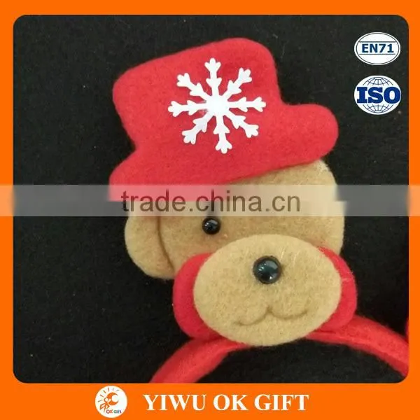 Bear ears fabric headband for wholesale/ christmas promotional party happy headband