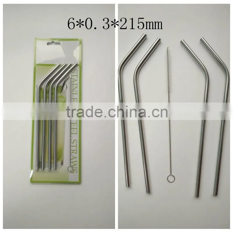 Cleaning Brush Straws Set Retail Packing 4+1 Kit Fits 304 Stainless Steel Straw Metal Drinking Straw