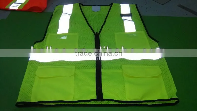 orange mesh reflective safety vest
