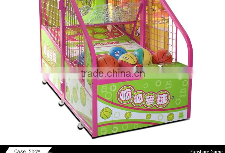 Funshare amusement park equipment kids mini street basketball arcade game machine