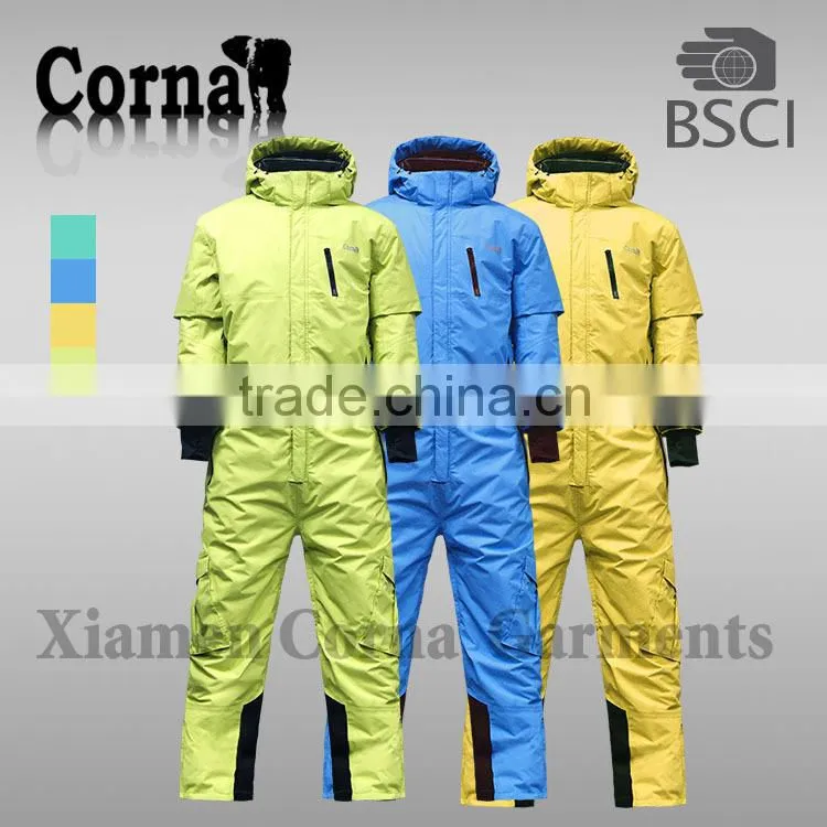 Professional polyester windproof good quality one piece ski suit adults