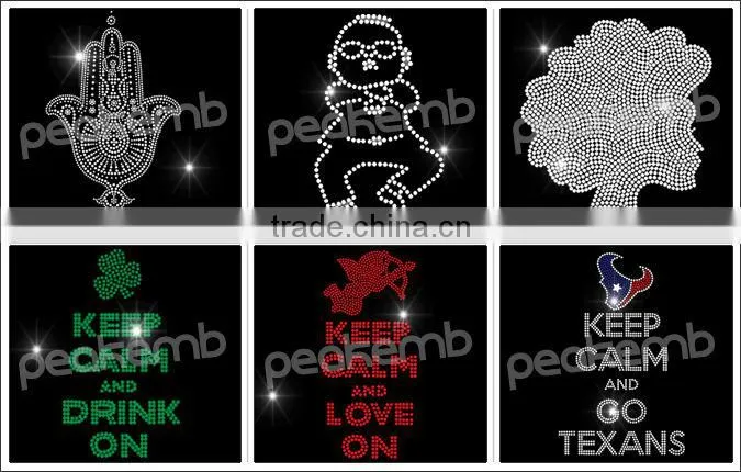 Crystal Paw Print Iron on Rhinestone Applique Trim Wholesale For T Shirts