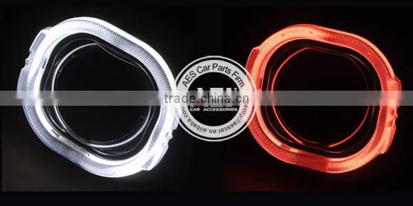 2014 Factory Hot Sale Square LED angel eyes for car H4 bixenon projector lens
