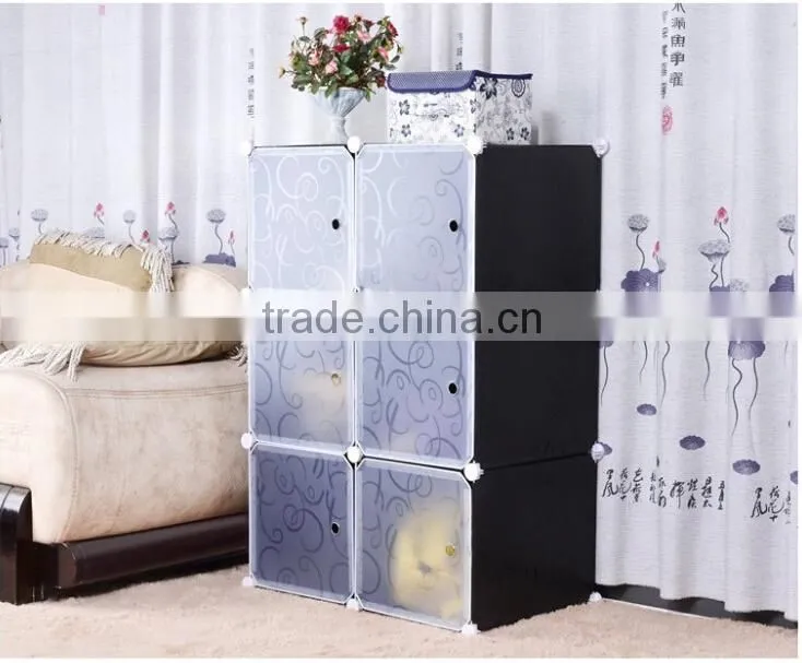 AL0021-3 Hot sell foldable hanging colthes plastic wardrobe