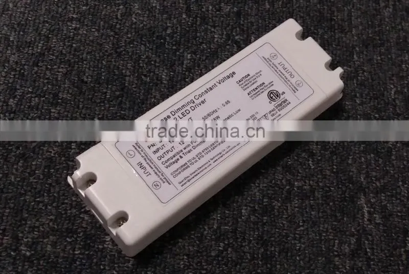 ETL cETL 24W phase cut /triac dimming driver 12V constant voltage led power supply