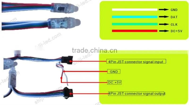 waterproof 12mm flat pixel digital addressable rgb led string light