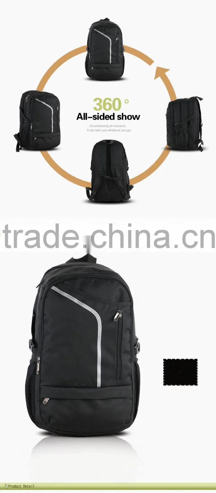 2015 University School Bag 40L Nylon Waterproof School Backpack