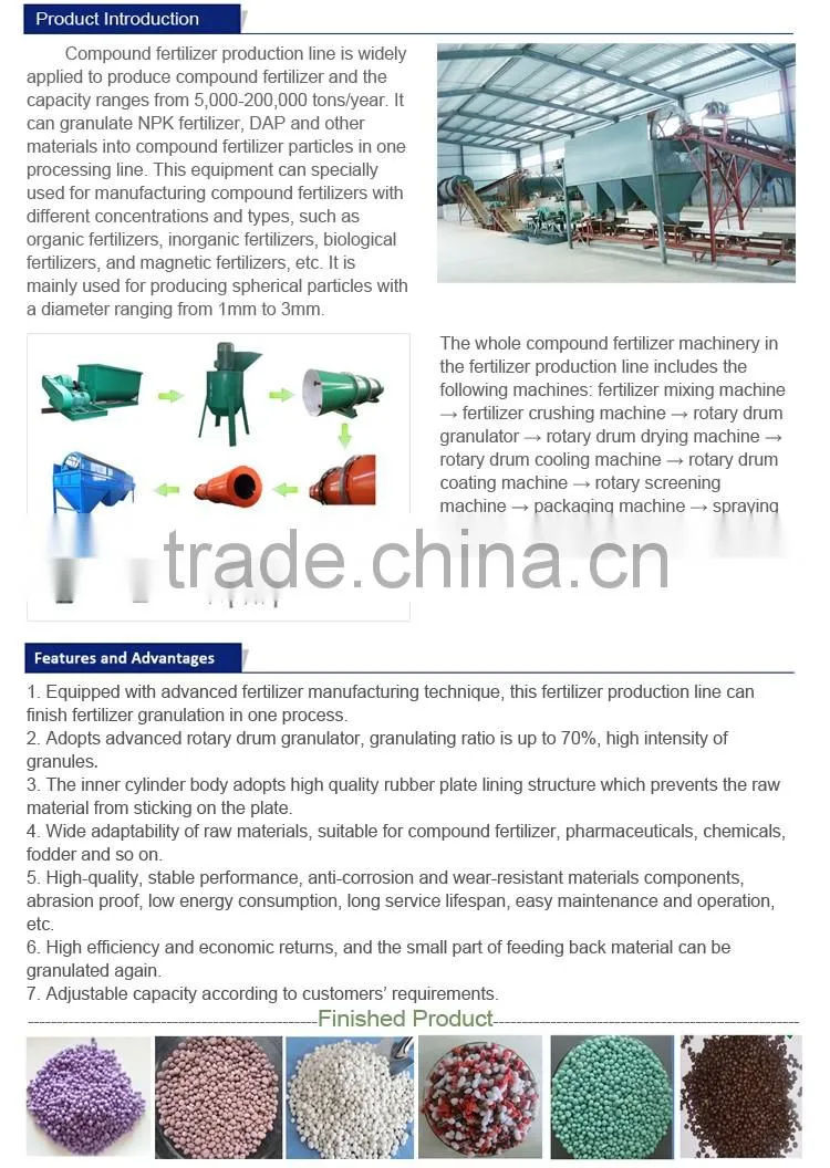 High quality npk fertilizer making equipment for sale