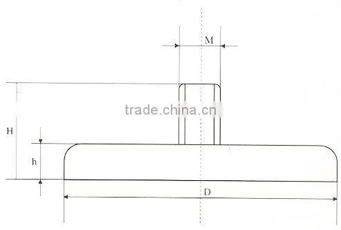 Pot magnet with male thread