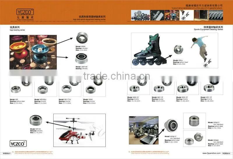 High quality wholesale 6*12*3 mm flange ball bearing