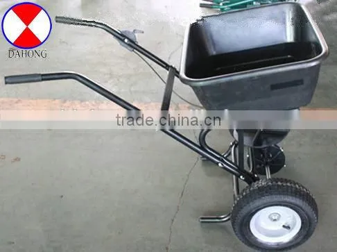 Salt spreader cart, fertilizer spreader cart