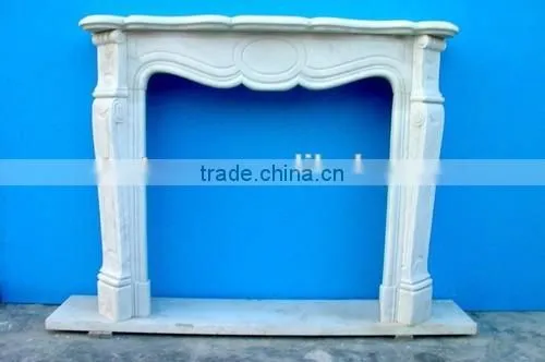 Cheap modern white marble fireplace mantel