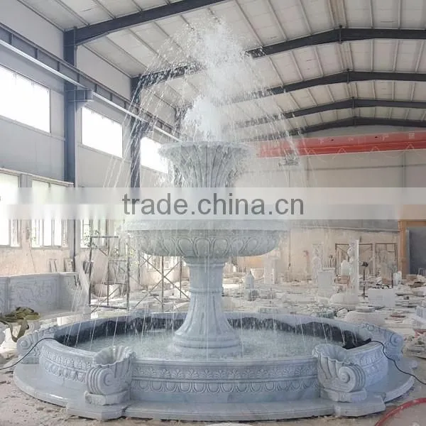 High quality Chinese carved white marble fountain for sale