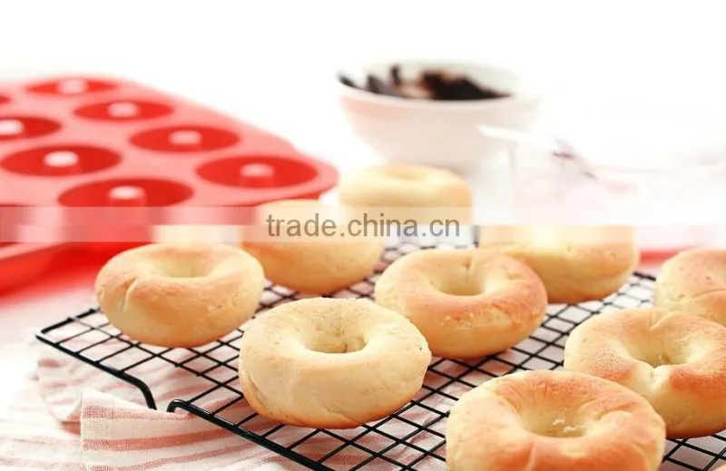 12 Cavity Silicone Donut Mold, Silicone Donut Pan