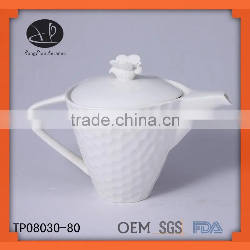 China ceramic white restaurant tea pots/tea set/fit tea