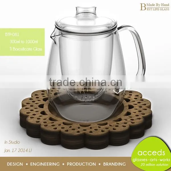 Heat Resistant Transparent Teapot for Sale