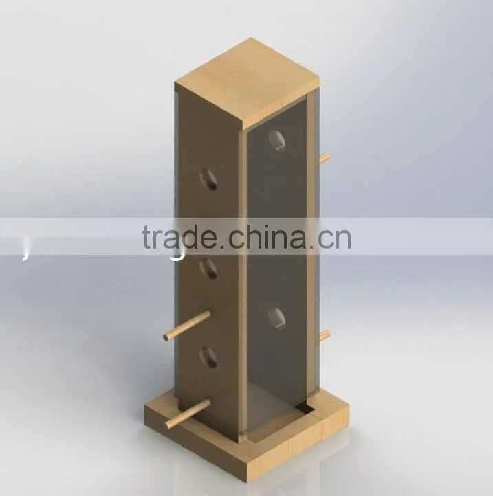 2015 newest Triple metal roof PC tube seed,peanut,fat ball bird feeder/seed feeder/Multi function metal tray bird feeders