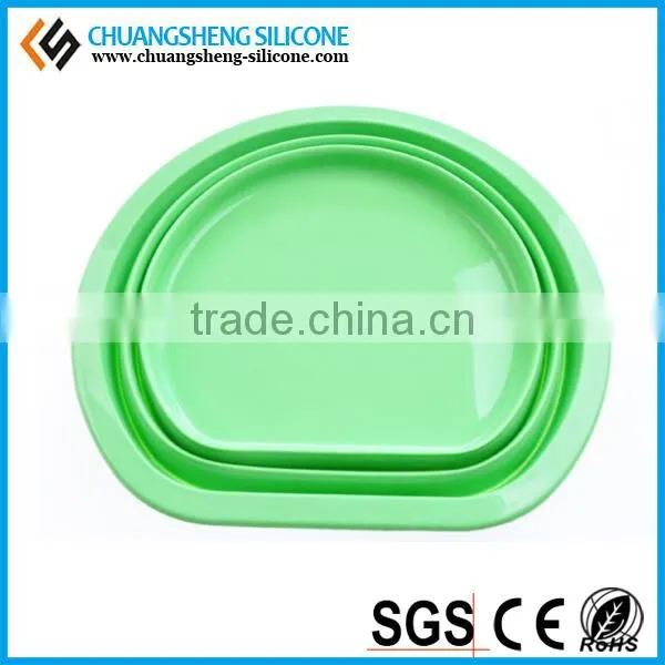 Silicone fruit container, folding washing basin