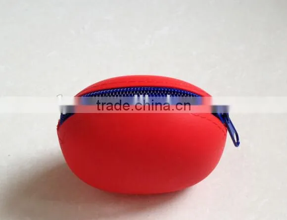 Popular colorful mini silicone coin bag with zipper