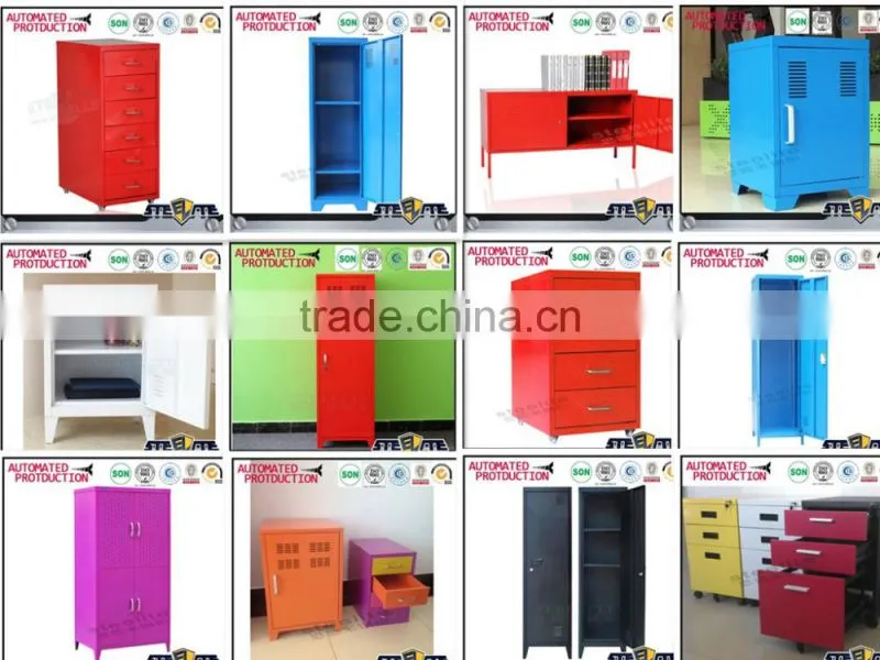 Kids bedroom clothes wardrobe locker short steel mini locker