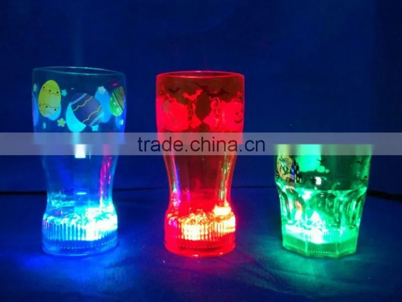 Halloween party decoration plastic mug cup with led light