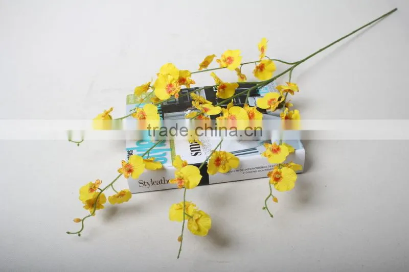 yellow Dancing Orchids artificial decorative Dancing Orchids flowers for wholesale