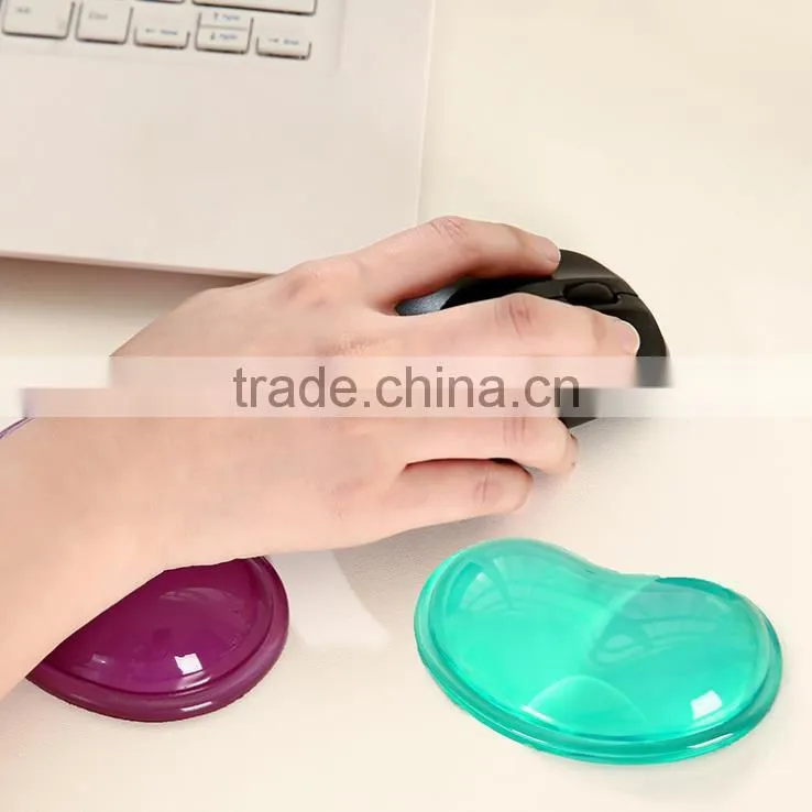 New Heart transparent silica gel wrist support pad wrist rest support cool mouse pad