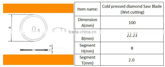 4inch100mm continuous rim wet diamond Saw Blade marble stone concrete tile diamond cutting disc continuous rim