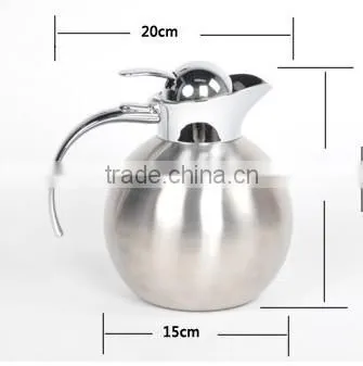 ball shape stainless steel vacuum coffee kettle with competitive price