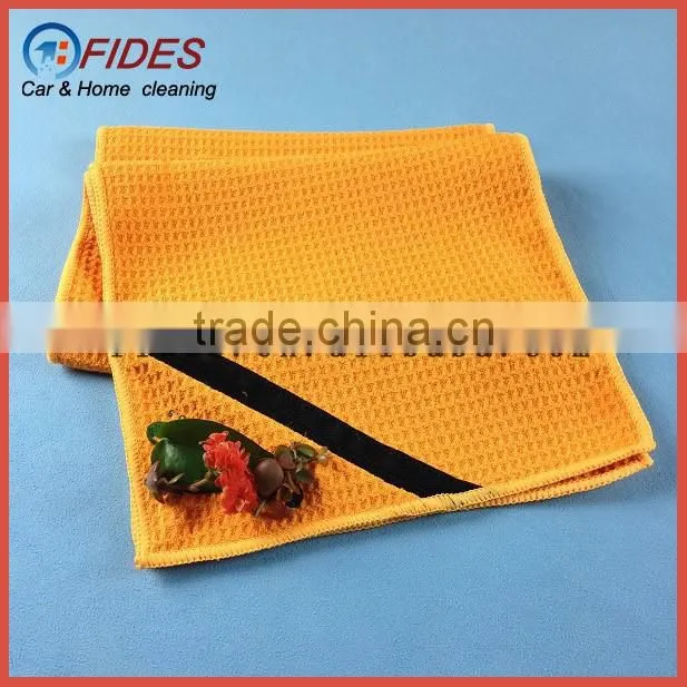 Microfiber Waffle gym towel with zipper pocket