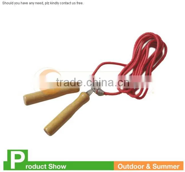 wooden handle Speed Skipping Jump Rope Adjustable PP Wire for crossfit