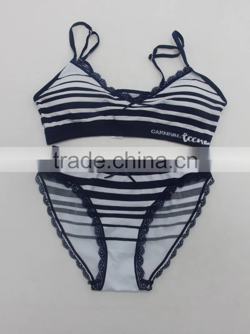 High Quality Children Bra Set Seamless Kids Fashion bra and panty set