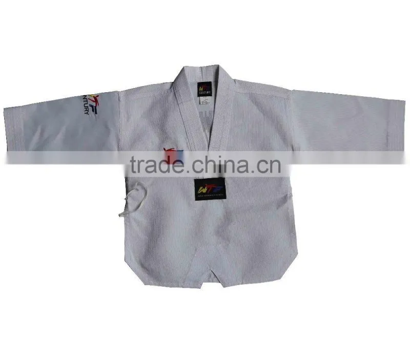 latest design kids taekwondo uniform cotton fabric taekwondo suits good manufacture taekwondo uniforms for kids