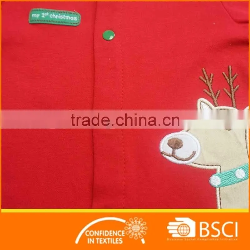 Christmas Cartoon Animal Deer Pattern Soft Cotton baby Clothes Romper