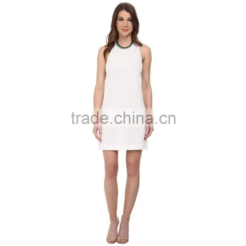 Ladies western blank long sleeveless t shirt dress latest casual dress designs linen dress