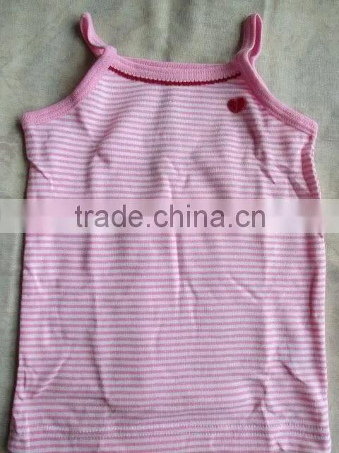 Made in China blank cute pink girls tank top for summer