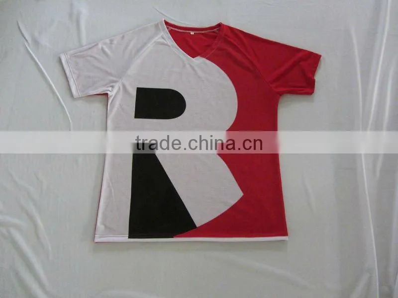 Mens cotton V-neck T-shirts FR001
