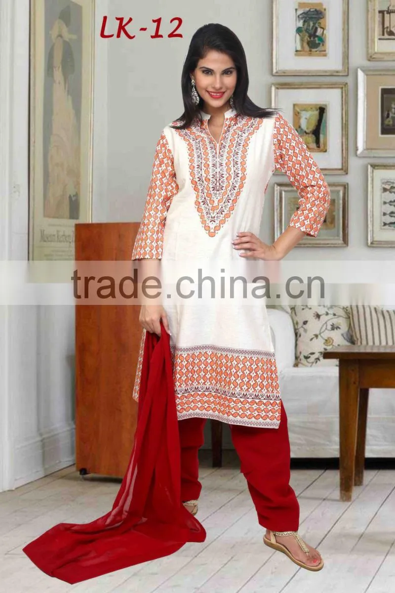 Black & White Latest kurti designs for girls for stitching 2014
