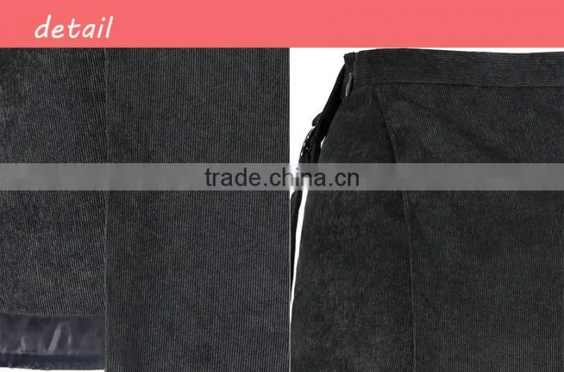 2017 A line corduroy wild mini skirt for lady
